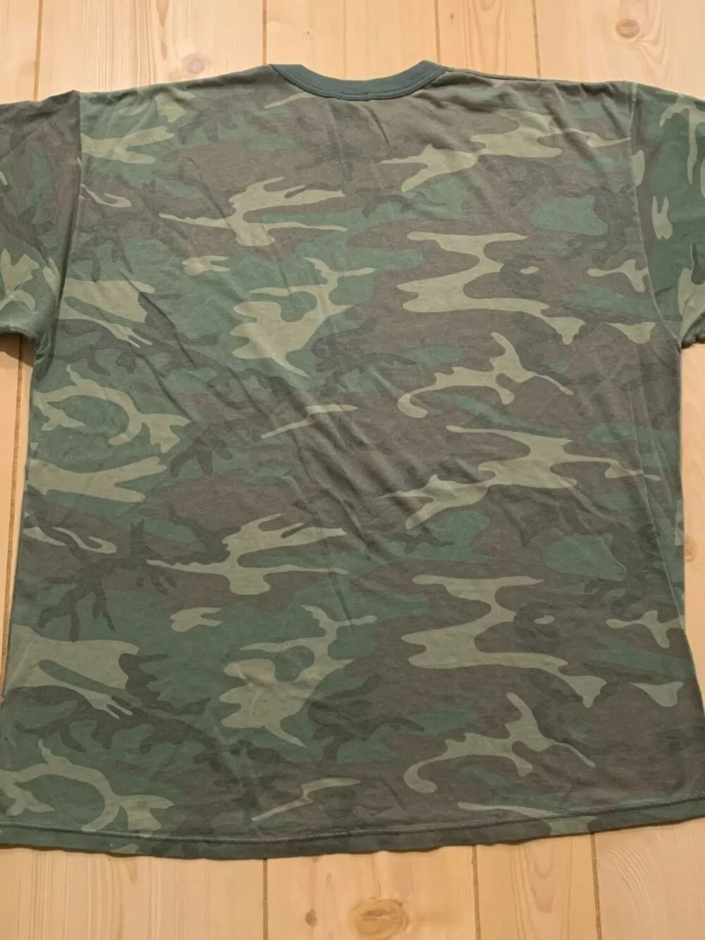 Vintage 90s Camo Camouflage Military Army Fatigues Uniform T-Shirt Size 2XL XXL